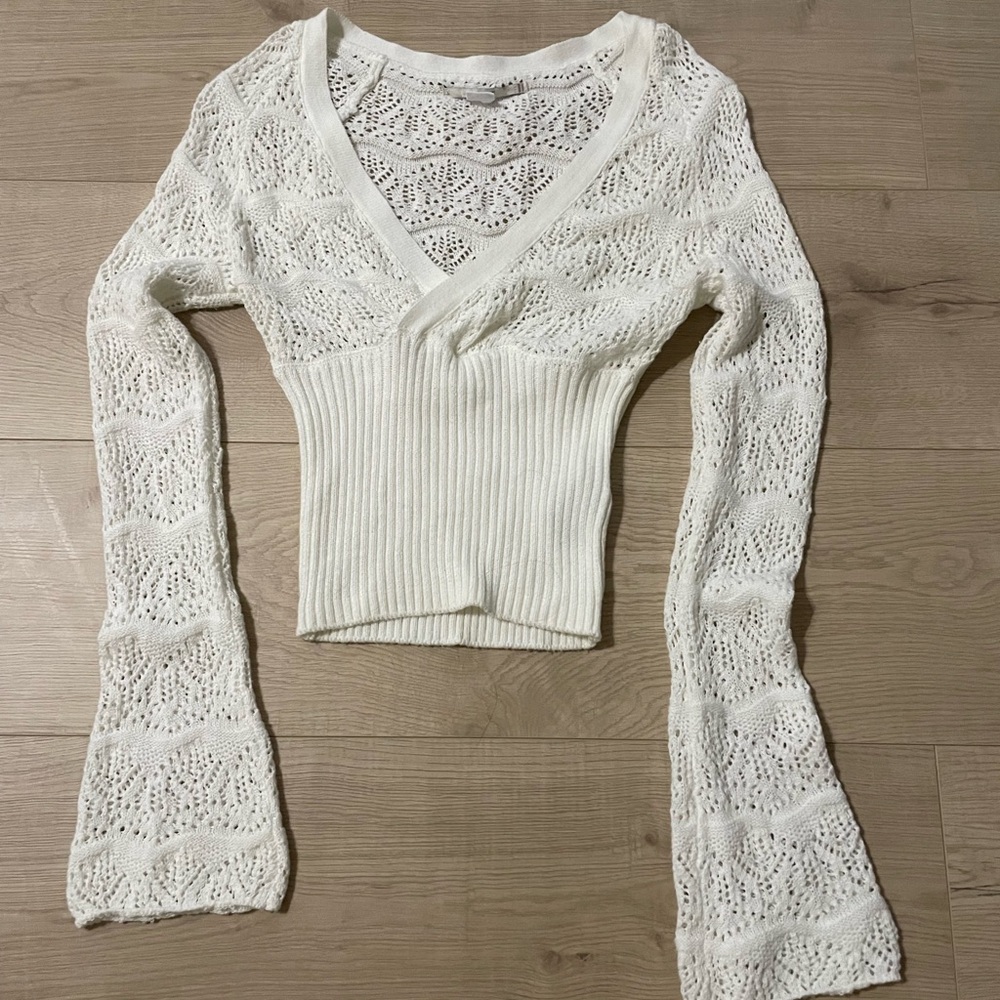V neck unique sweater